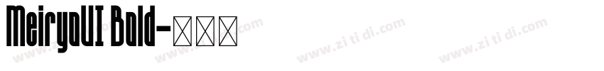MeiryoUI Bold字体转换